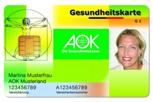Elektronische Gesundheitskarte (eGK) der AOK