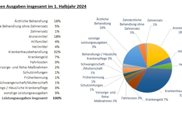 GKV-Finanzen: Heilmittelausgaben im ersten Halbjahr 2024 um 10,5 Prozent gestiegen